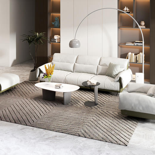 顾家家居整装 意式极简 皮/布艺沙发 KZ.5031(B) 云烟 商品图2