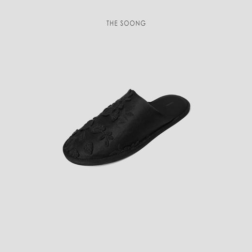 THESOONG|"轻奢‘真丝提花鞋’静音外穿家居拖HWXZ5841 商品图0