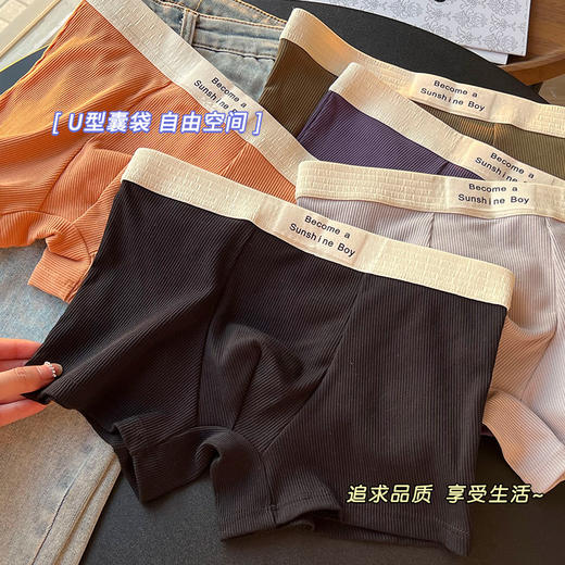 50支全棉纯棉内裤男潮男学生底裤中腰大码抗菌男士短裤平角裤无痕裤衩男式 商品图2
