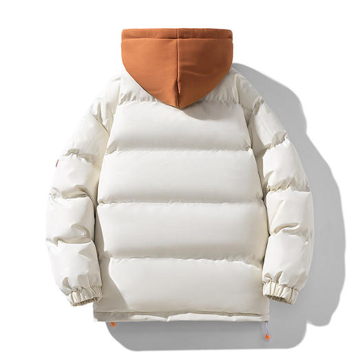 【羽绒棉外套】男女情侣装 冬季潮牌夹棉假两件连帽棉袄 休闲加厚棉服 商品图1