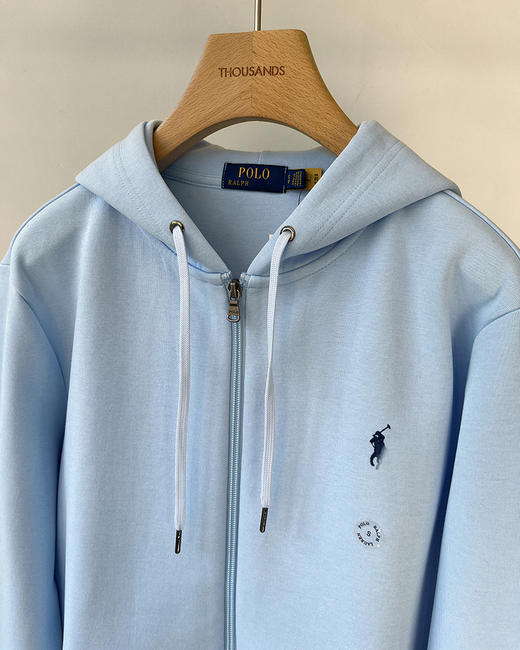单品包邮现货 THS-无  RL家 RL polo马球双面针织连帽拉链外套 5色 QF082 商品图9