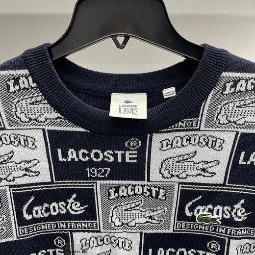 Lacoste/法国鳄鱼 男L!VE复古提花保暖套头长袖毛衣针织衫AH3289 商品图2
