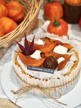 【南瓜巴斯克】黄油饼底+kiri奶油与南瓜的融合+奥利奥咸奶油的碰撞~