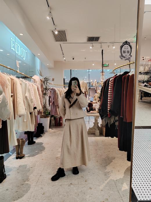 冬季派对复兴-双排扣拼接毛毛套装 155300278 商品图0