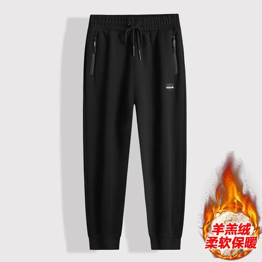 【羊羔绒】【新款DK】大依优型大码男装加绒直口直筒运动裤运动休闲长裤加肥加大弹力舒适 商品图5
