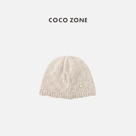 COCO ZONE 女士花边冷帽秋冬百搭显脸包头帽子CC1D2462