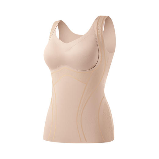 【内外兼修，温暖舒适】7A仰菌蚕丝羊绒背心，轻盈却具保暖性，让您在冬季户外自由穿行。加厚发热加绒，双层固定杯设计，舒适无痕！ 商品图5