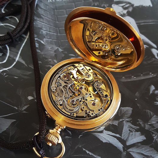 【9新】Vacheron Constantin 江诗丹顿怀表天文台认证53MM双开盖单键计时、三问功能18k玫瑰金131024TB03 商品图5