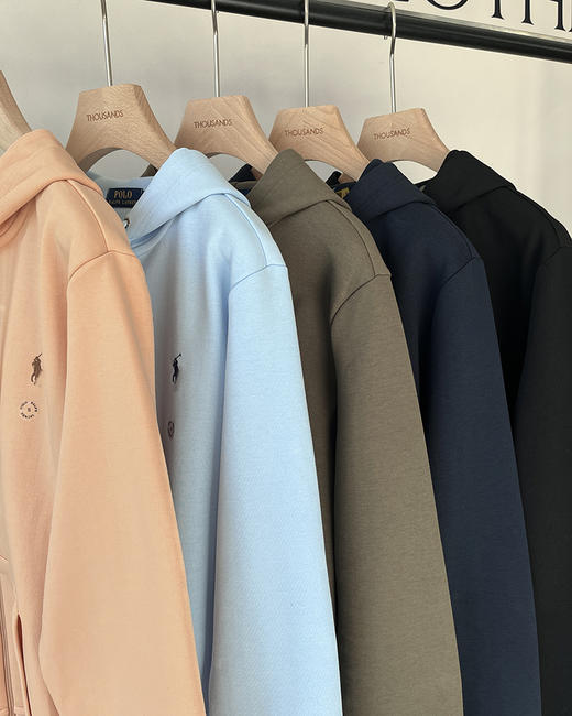 单品包邮现货 THS-无  RL家 RL polo马球双面针织连帽拉链外套 5色 QF082 商品图2
