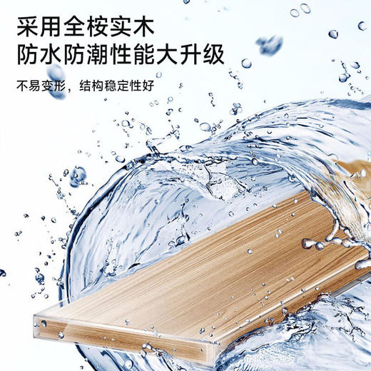 蒙娜丽莎 MONALISA实木浴室柜 智能镜灯带除雾 80-120尺寸 轻奢简约1106 智能款 81cm    61/71/81/91/121 商品图4