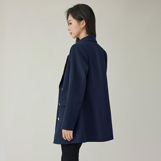 奢姿2025春装新款胖妹妹大码女装翻领小个子法式气质职业西装外套9943362078 商品图4