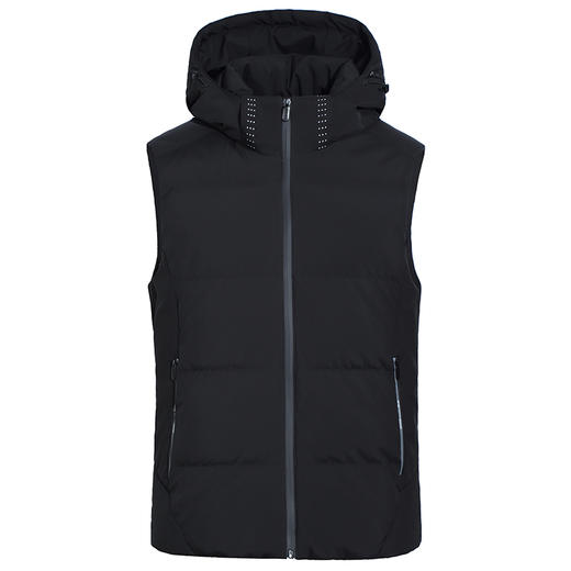 【可拆卸帽】【新款DWN】大依优型大码连帽羽绒马甲男士马夹加肥加大码坎肩加厚加绒保暖上衣 商品图2