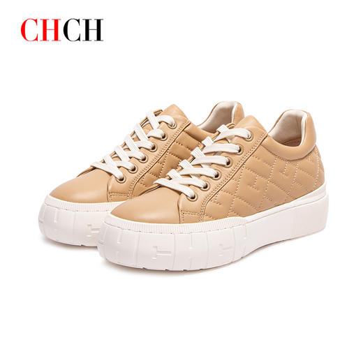 2024秋冬新品专柜同款厚底小白鞋羊皮舒适休闲运动女鞋CO2B5051 商品图2