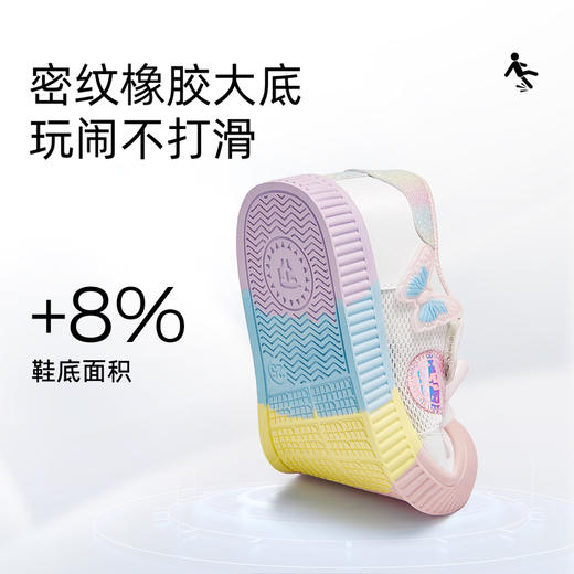泰兰尼斯春季新款幼儿园鞋儿童室内外休闲板鞋女童舒适防滑运动鞋 T02X5A5900 商品图3
