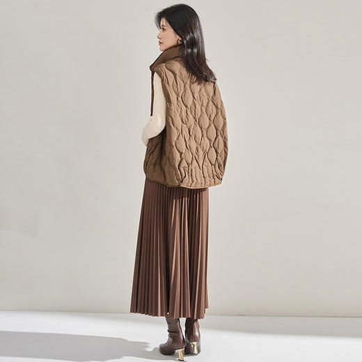 【高货sh】全新升级【铂金会员284/天猫379/差价95】(04217) 洛诗琳2024秋冬新款立领加厚宽松气质保暖羽绒服马甲背心 商品图4