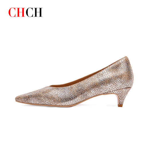 2024秋冬新品韩版羊皮浅口低跟尖头通勤女式单鞋CO2B5031 商品图2