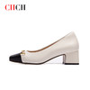 2024秋冬新品商场同款一脚蹬浅口通勤舒适羊皮方跟不累脚女单鞋CHCH平衡鞋CO2B5081 商品缩略图1