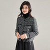【高货sh】全新升级【铂金会员339/天猫459/差价120】(03727)洛诗琳冬季高级感亮片袖口木耳边丝绒织带小香风绗棉外套 商品缩略图3