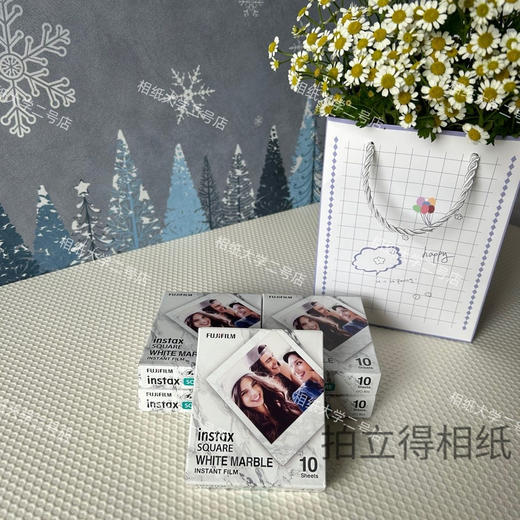 SQ方形汉白玉4寸相纸1盒10张，多盒便宜，日期新鲜，现货速发，富士所有SQ系列相机通用 商品图5