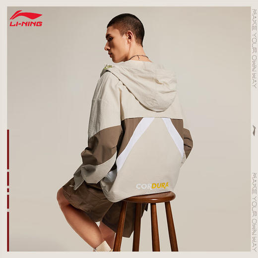 李宁韦德运动风衣男2024秋季新款舒适透气宽松运动外套AFDU217 商品图3