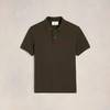 AMI 男士徽标刺绣棉质短袖 Polo衫 咖啡色 UPL001 760 221 商品缩略图0