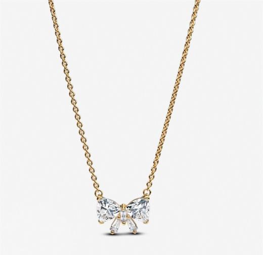 潘多拉闪耀星光蝴蝶结项链颈饰 商品图0