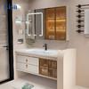 蒙娜丽莎 MONALISA实木浴室柜 智能镜灯带除雾 80-120尺寸 轻奢简约1106 智能款 81cm    61/71/81/91/121 商品缩略图5