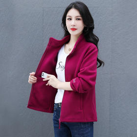 抓绒衣户外透气大码，保暖摇粒绒外套妈妈装保暖外套TR- 22966