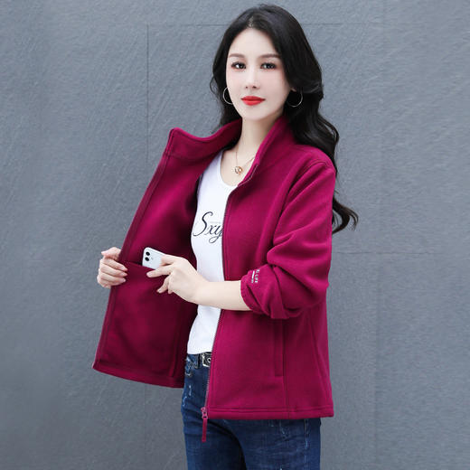 抓绒衣户外透气大码，保暖摇粒绒外套妈妈装保暖外套TR- 22966 商品图0