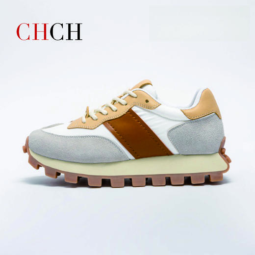 CHCH平衡鞋2024秋冬新品拼色透气阿甘鞋百搭运动休闲鞋女鞋CO2B5181 商品图4