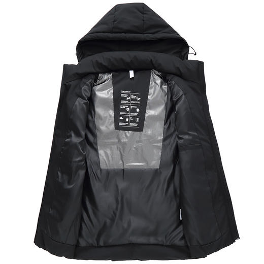 【可拆卸帽】【新款DWN】大依优型大码连帽羽绒马甲男士马夹加肥加大码坎肩加厚加绒保暖上衣 商品图5