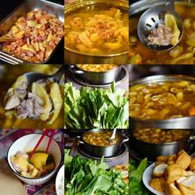 餐厅林地散养土鸡火锅，爽滑脆嫩Q弹（鸡净重2.5斤，另有4款配菜）