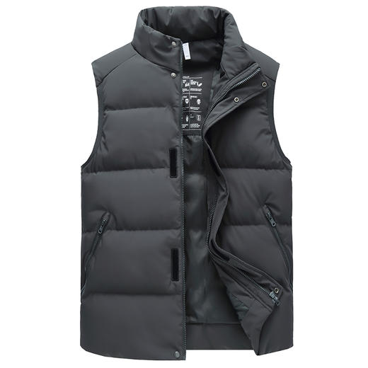 【新款DWN】大依优型大码立领羽绒马甲男士马夹加肥加大码坎肩加厚加绒保暖上衣 商品图4