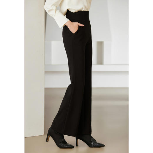 乔万尼微喇裤显瘦百搭黑色裤子EM4F580 商品图3