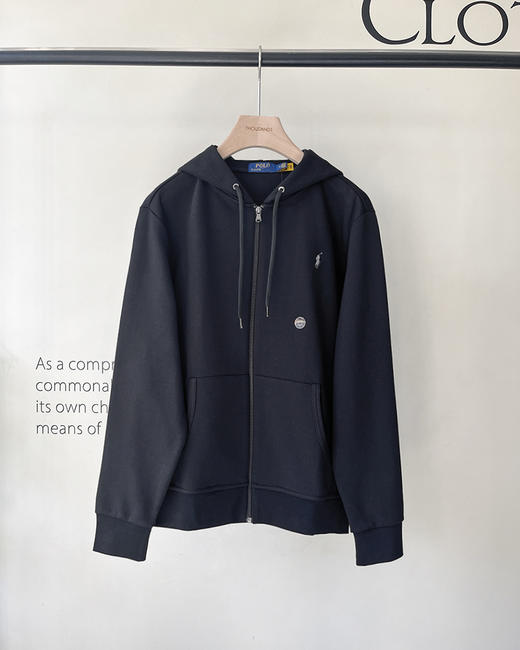 单品包邮现货 THS-无  RL家 RL polo马球双面针织连帽拉链外套 5色 QF082 商品图6