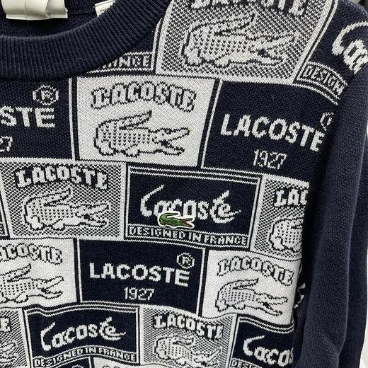 Lacoste/法国鳄鱼 男L!VE复古提花保暖套头长袖毛衣针织衫AH3289 商品图3