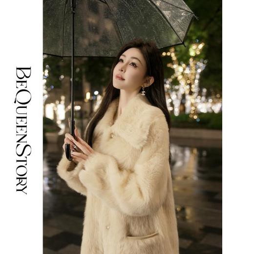 余潇潇红人上新【时代神颜】西班牙托斯卡纳羊皮毛一体翻领草草外套 商品图3