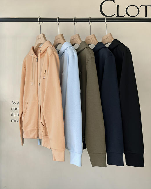 单品包邮现货 THS-无  RL家 RL polo马球双面针织连帽拉链外套 5色 QF082 商品图1