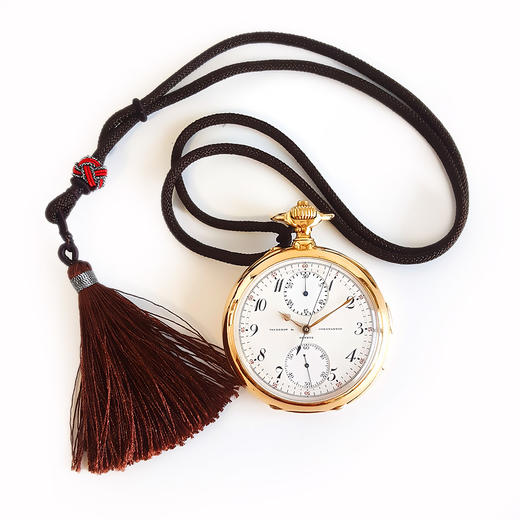 【9新】Vacheron Constantin 江诗丹顿怀表天文台认证53MM双开盖单键计时、三问功能18k玫瑰金131024TB03 商品图0