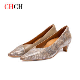 2024秋冬新品韩版羊皮浅口低跟尖头通勤女式单鞋CO2B5031