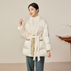 【自】全新升级【铂金会员1011/天猫1369/差价358】(10609) 洛诗琳2024冬季设计感水貂毛领拼接新中式国风加厚羽绒服 商品缩略图2