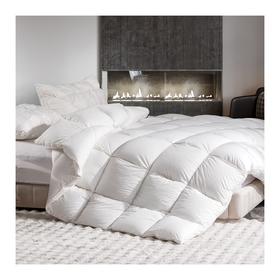 多喜爱　冬奢95白鹅绒加厚冬被（艾贝丽Abel-粉/艾贝丽Abel-灰）赠送兔毛绒套件+枕芯