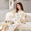 自然醒花辰针织棉睡衣女春秋季长袖休闲宽松大码秋冬可外穿家居服套装QH 商品缩略图2