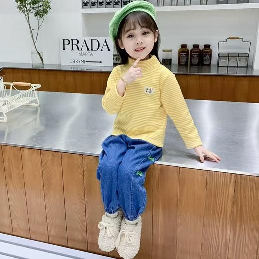【37.9到手2件】儿童复古条纹长袖丨A类加绒加厚 休闲立领 锁温保暖 商品图3