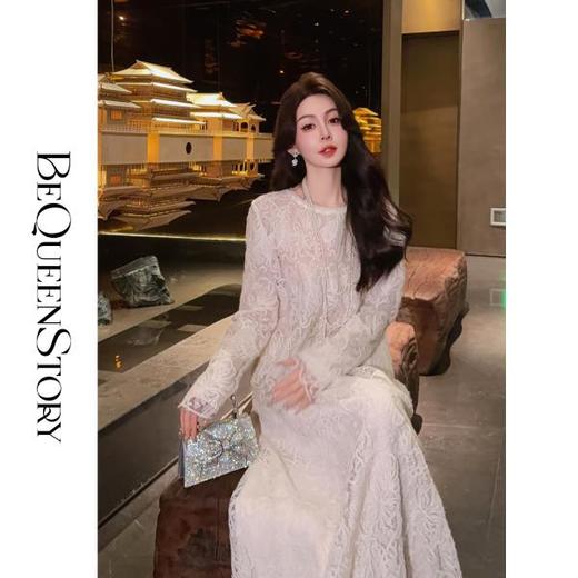 余潇潇红人上新【镜中花舞】羊毛羊驼混纺微A圆领上衣&弹力腰头半裙 商品图0