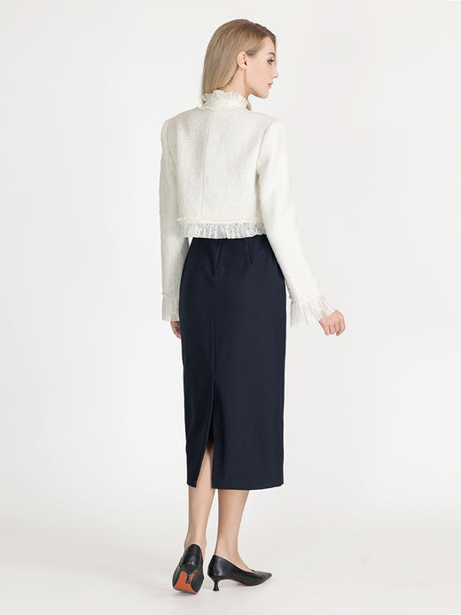 LIZZY 早秋简约优雅气质修身显瘦撞色拼接无袖包裙连衣裙8012 商品图3