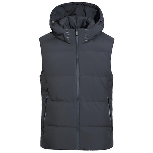 【可拆卸帽】【新款DWN】大依优型大码连帽羽绒马甲男士马夹加肥加大码坎肩加厚加绒保暖上衣 商品图1