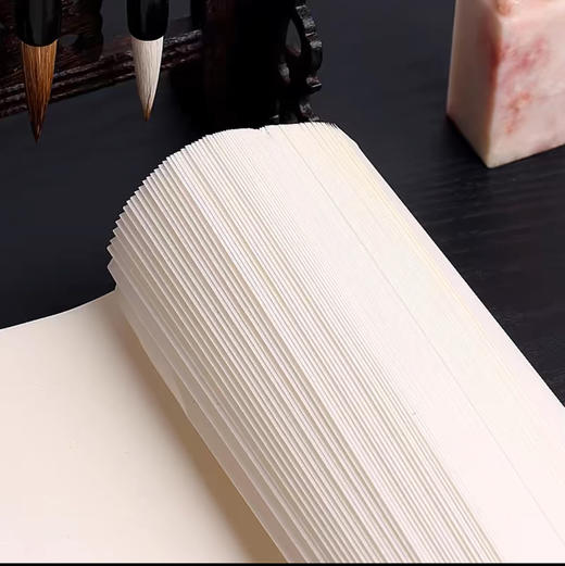 仿古手工书法专用纸国画毛笔字宣纸单张三尺/四尺 商品图2