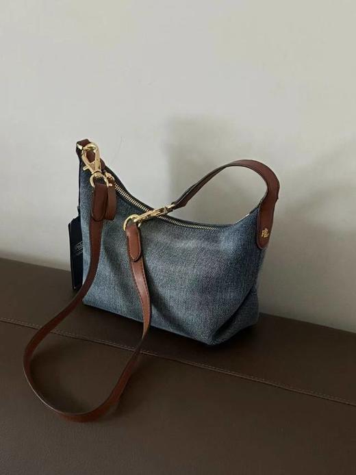 威海代工厂客供 我们抖店卖269元！！！RL小马经典单宁牛仔蓝手提包腋下包 斜挎包 26*13*12cm 商品图1
