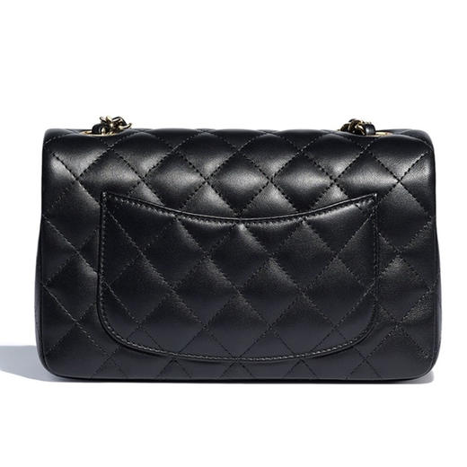 CHANEL香奈儿 Classic Flap CF 菱格金扣链条肩带 大mini 羊皮｜荔枝纹牛皮 口盖包单肩斜挎包 迷你 女款 黑色（HH） 商品图1